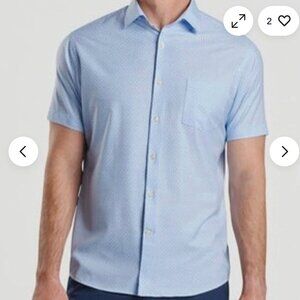 Peter Millar Crown Sport Geo Petals Performance Poplin Button Down M NWT